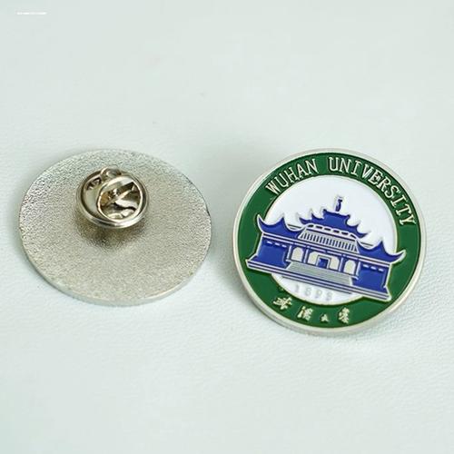 胸章胸針圓形復古烤漆學校滴膠金屬徽章